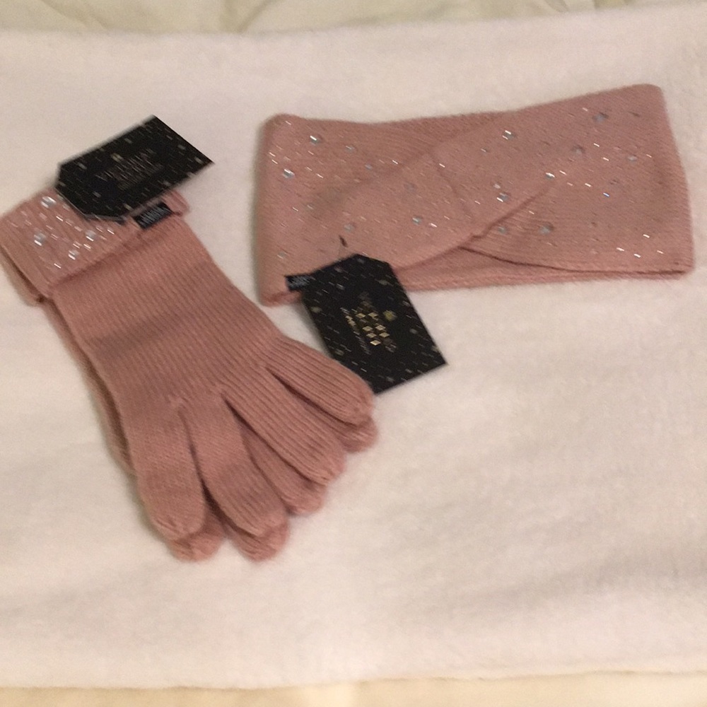 Matching gloves and headband
